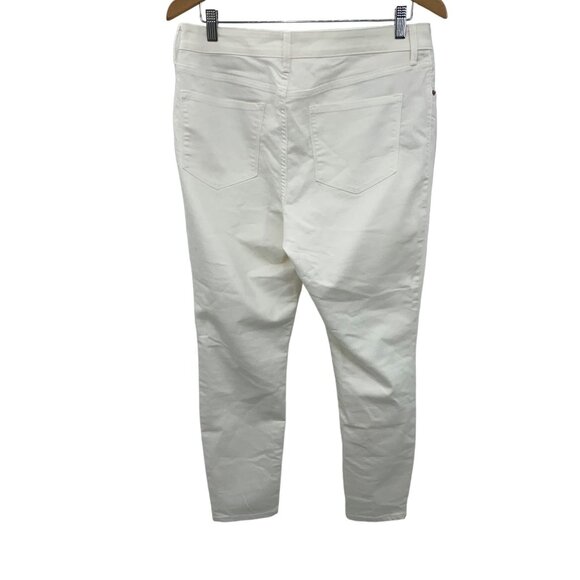 NWT Old Navy 12 Super Skinny Ankle Mid Rise White Wash Denim Jeans - Picture 3 of 6